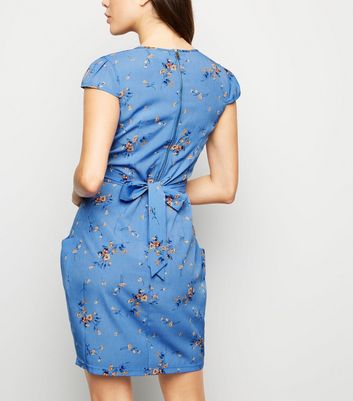 Blue Vanilla Blue Wrap Front Tulip Dress New Look shop for Blue Vanilla Blue Wrap Front Tulip Dress New Look at Shopo
