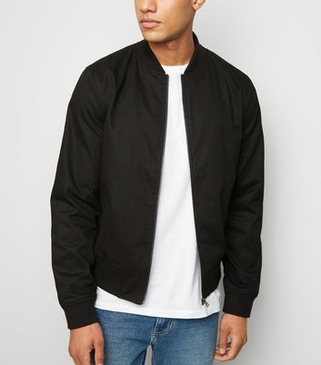 black slim bomber jacket