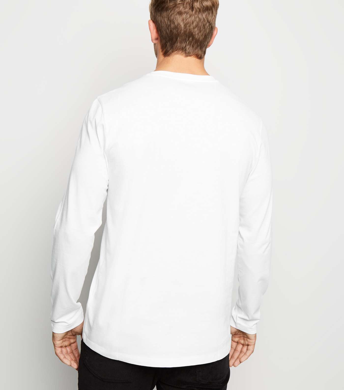2 Pack White Long Sleeve T-Shirts Image 5