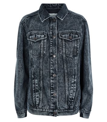 black washed out denim jacket