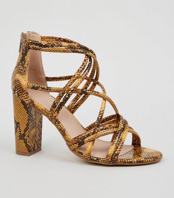 new look bling block heel sandal