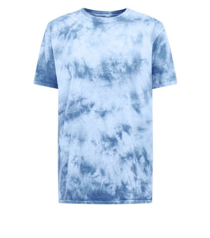 Blaues Batik T Shirt New Look