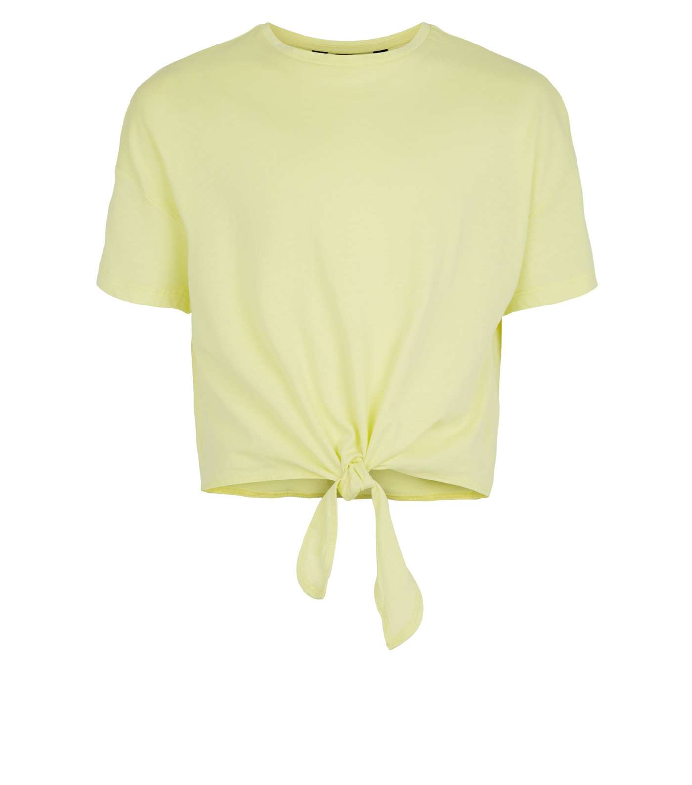 Girls Yellow Tie Front T-Shirt Image 4