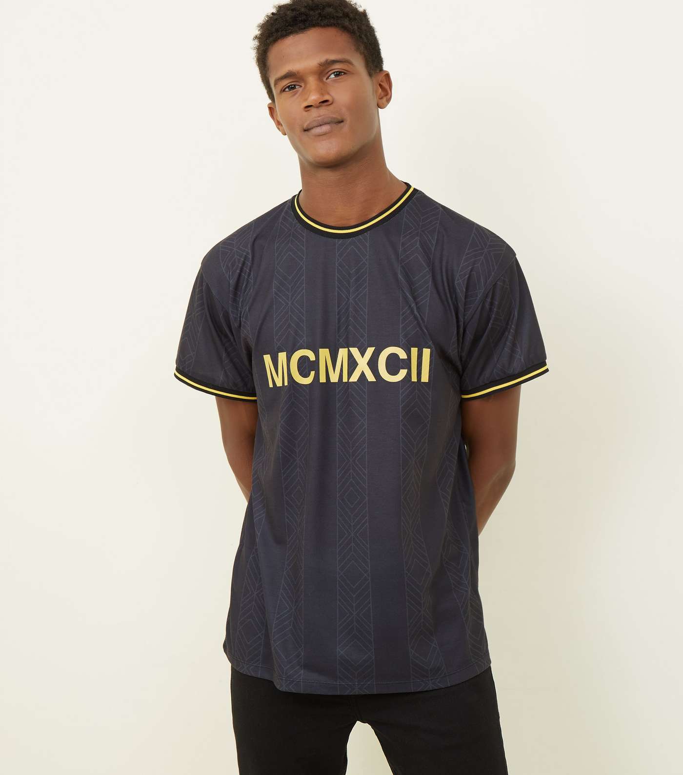 Black Tipped MCMXCII Logo T-Shirt