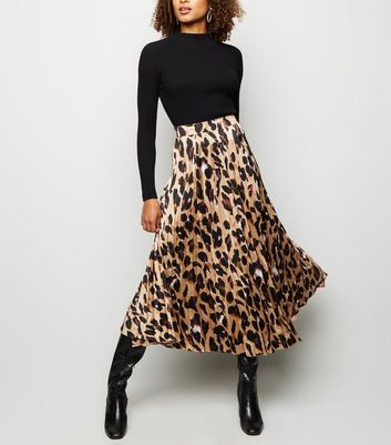 leopard print skirt new look