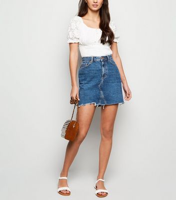 denim mini skirt new look