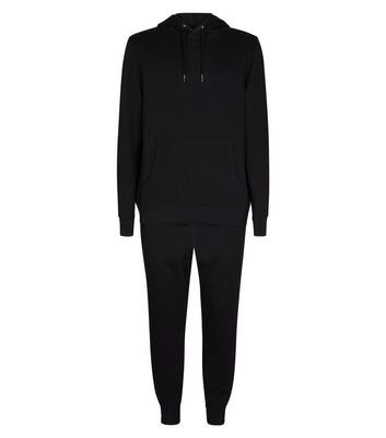 plain black mens tracksuit