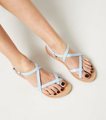 new look pale blue sandals