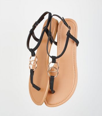 new look flat sandals