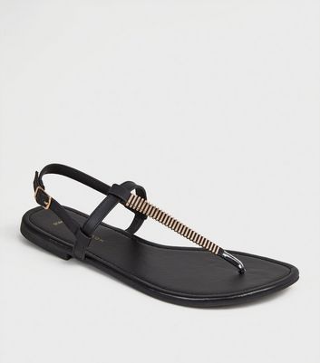 black flat sandals new look