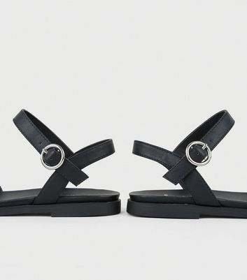 Sandales Plates Aerosoles Pour Femme - Taille 6.5 US - Noires Avec Fermeture à Glissière - Occasion Peu Portées