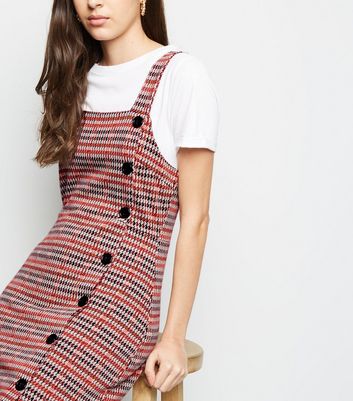 new look dogtooth pinafore