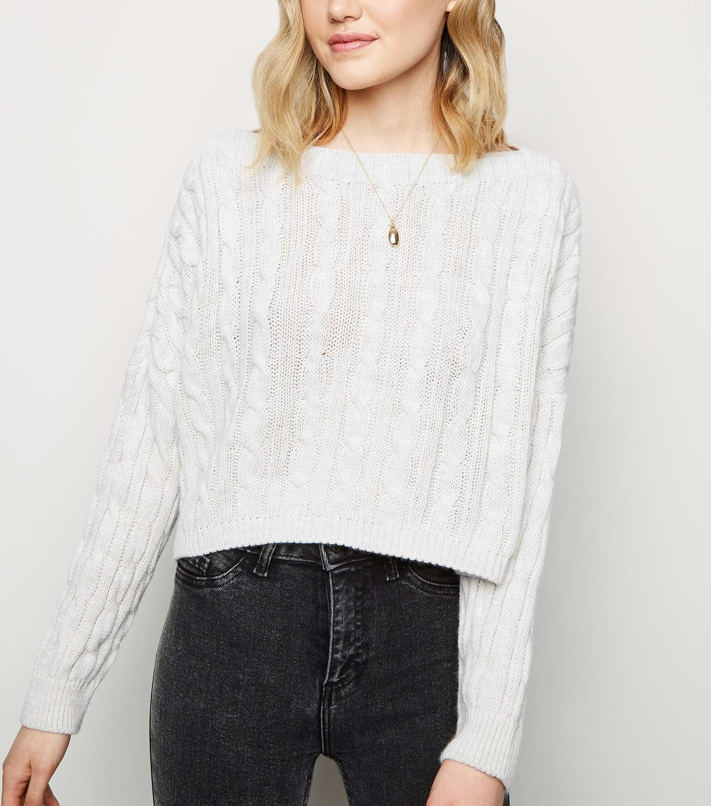 Cameo Rose Cream Cable Knit Jumper