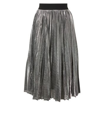 new look white pleated skirt