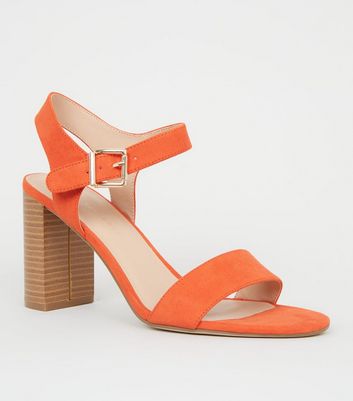 orange wide fit heels