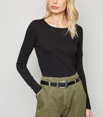 Black Crew Neck Long Sleeve Top New Look shop for Black Crew Neck Long Sleeve Top New Look at Shopo