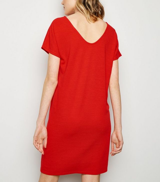JDY – Rotes T-Shirt-Kleid