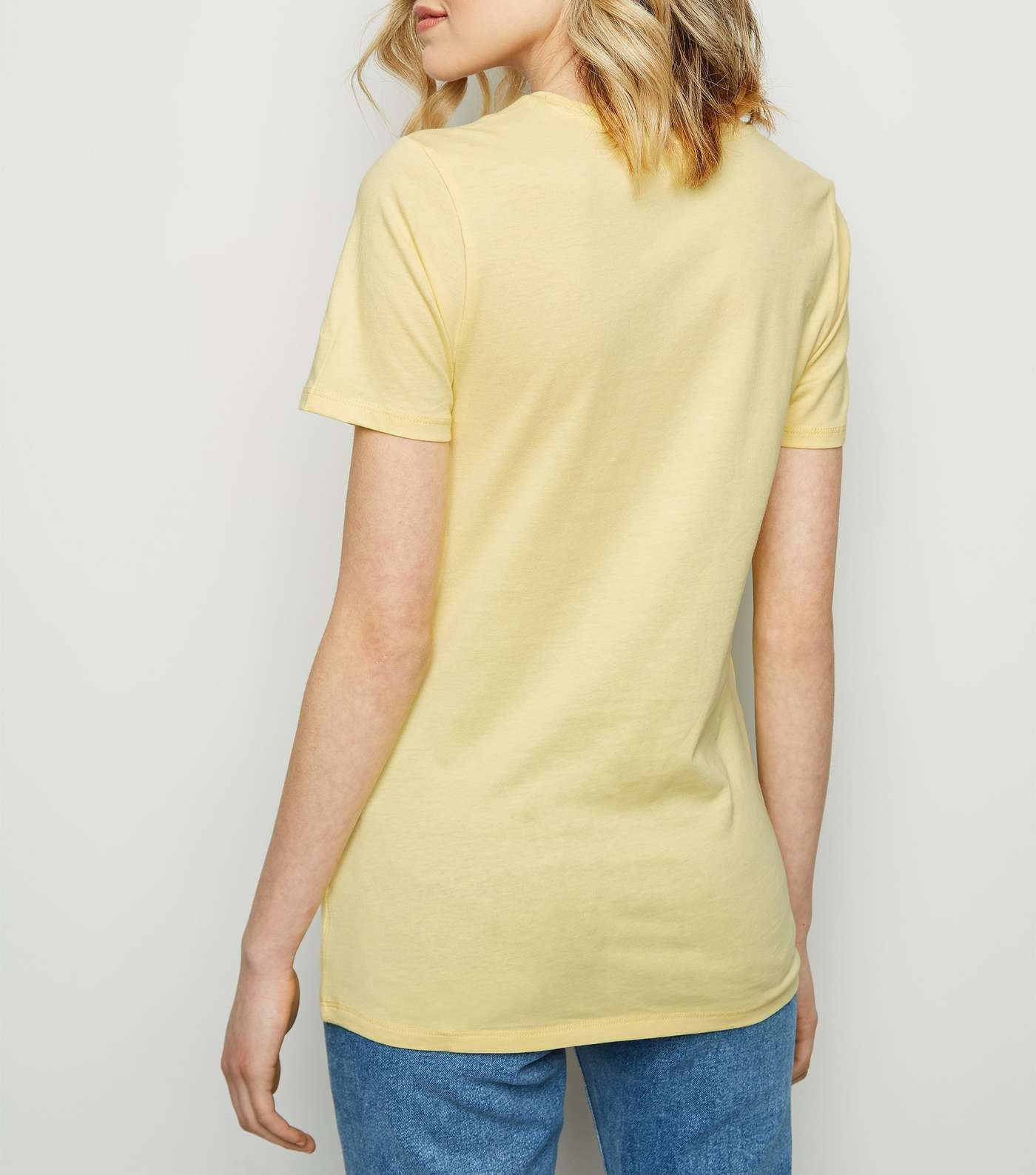 Pale Yellow Hello Sunshine Slogan T-Shirt Image 3