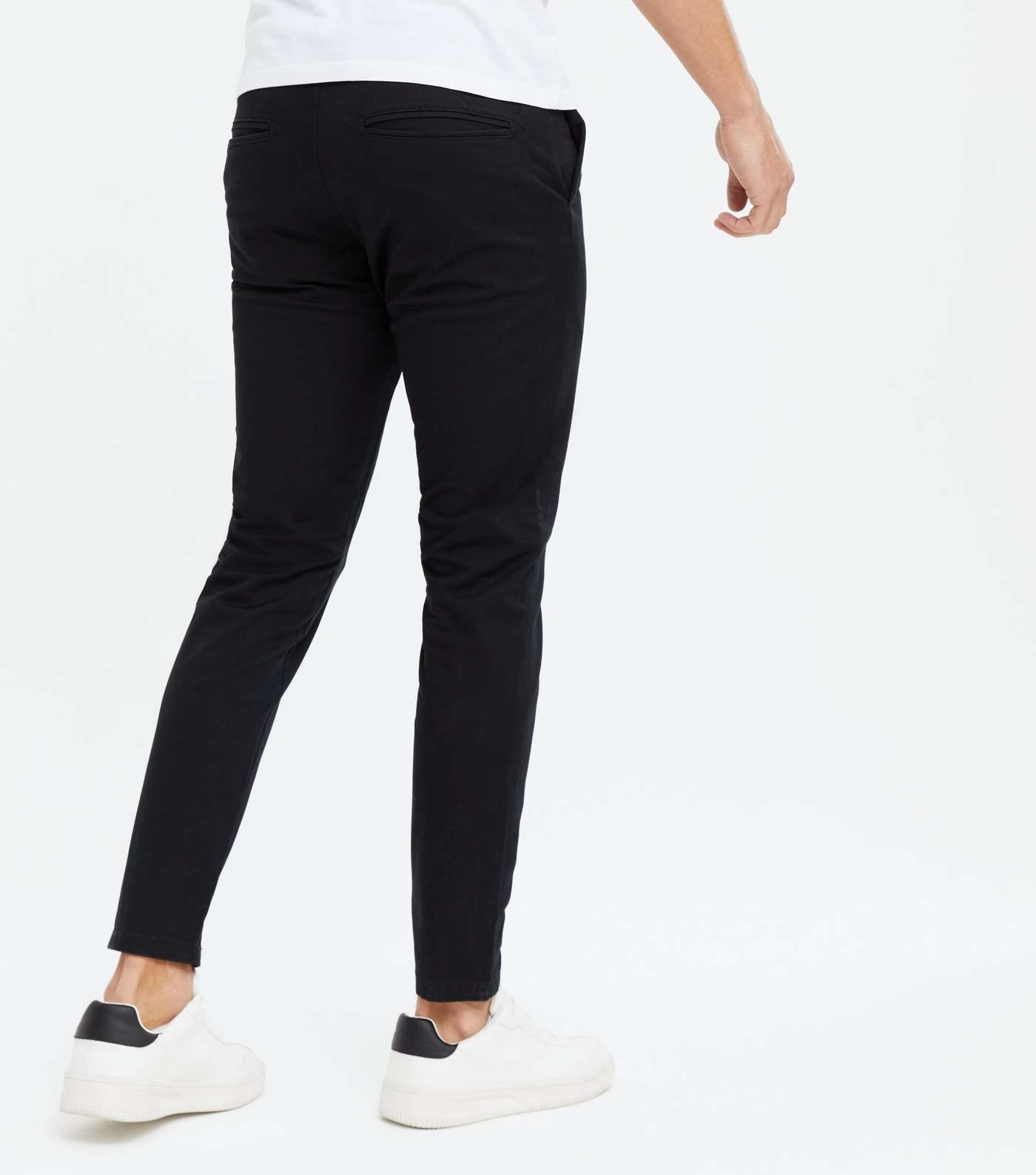 Black Skinny Stretch Cropped Trousers Image 4