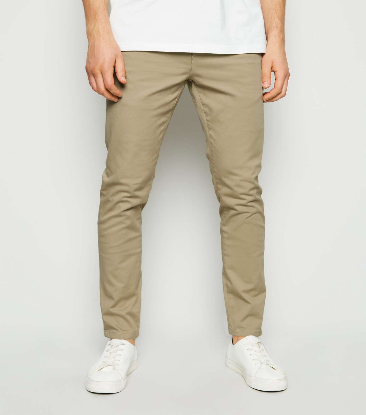 Stone Skinny Stretch Cropped Trousers