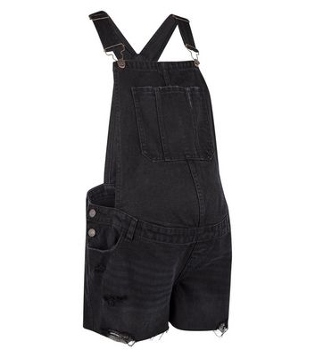 short black dungarees