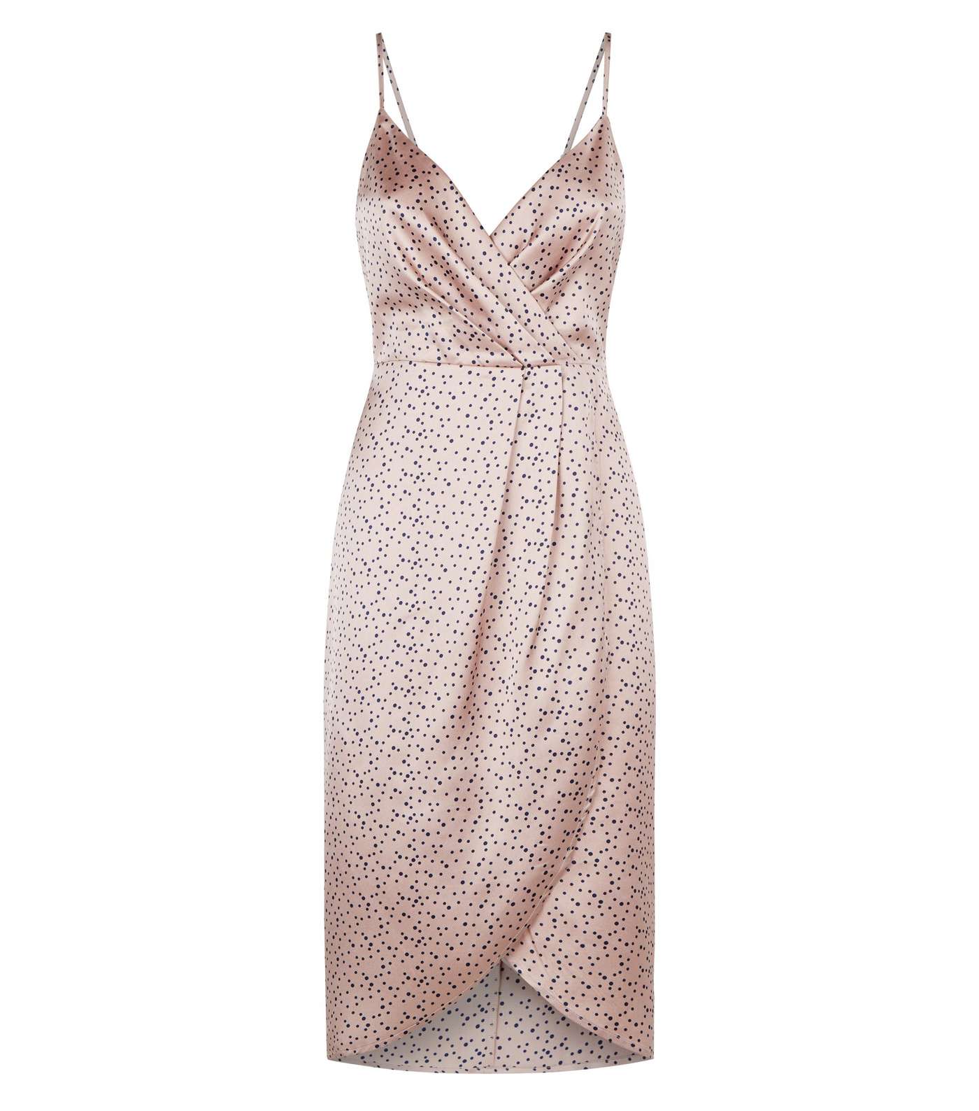 Blue Vanilla Pink Spot Satin Slip Dress Image 4
