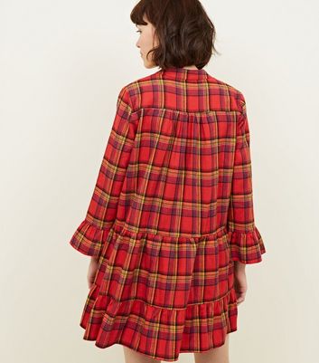 Cameo Rose Red Check Smock Dress New Look shop for Cameo Rose Red Check Smock Dress New Look at Shopo