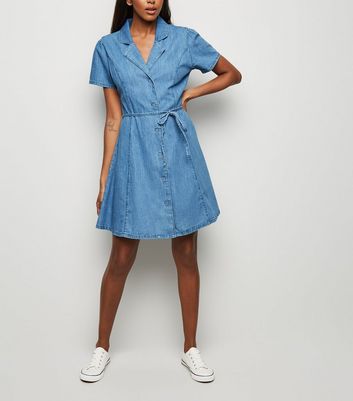 denim tea dress