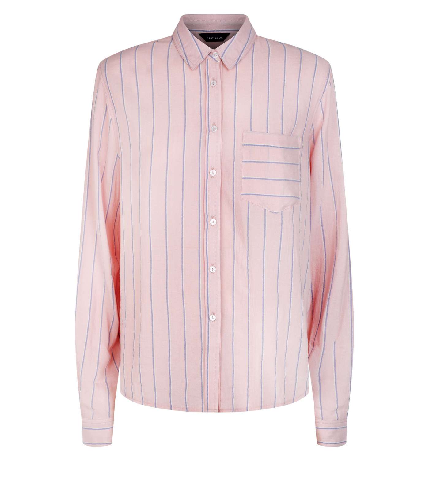 Pink Stripe Pocket Front Shirt  Image 4