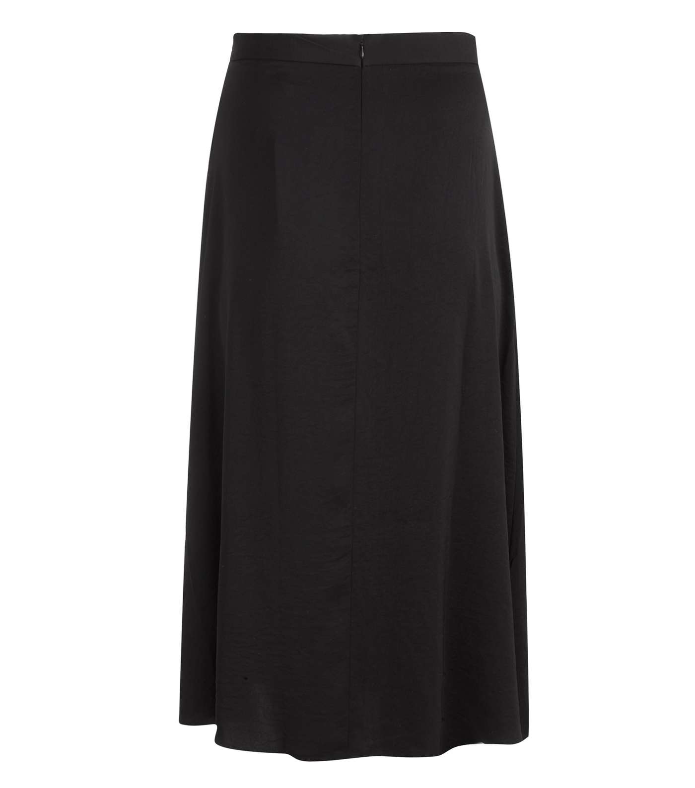 Black Satin Midi Skirt  Image 2