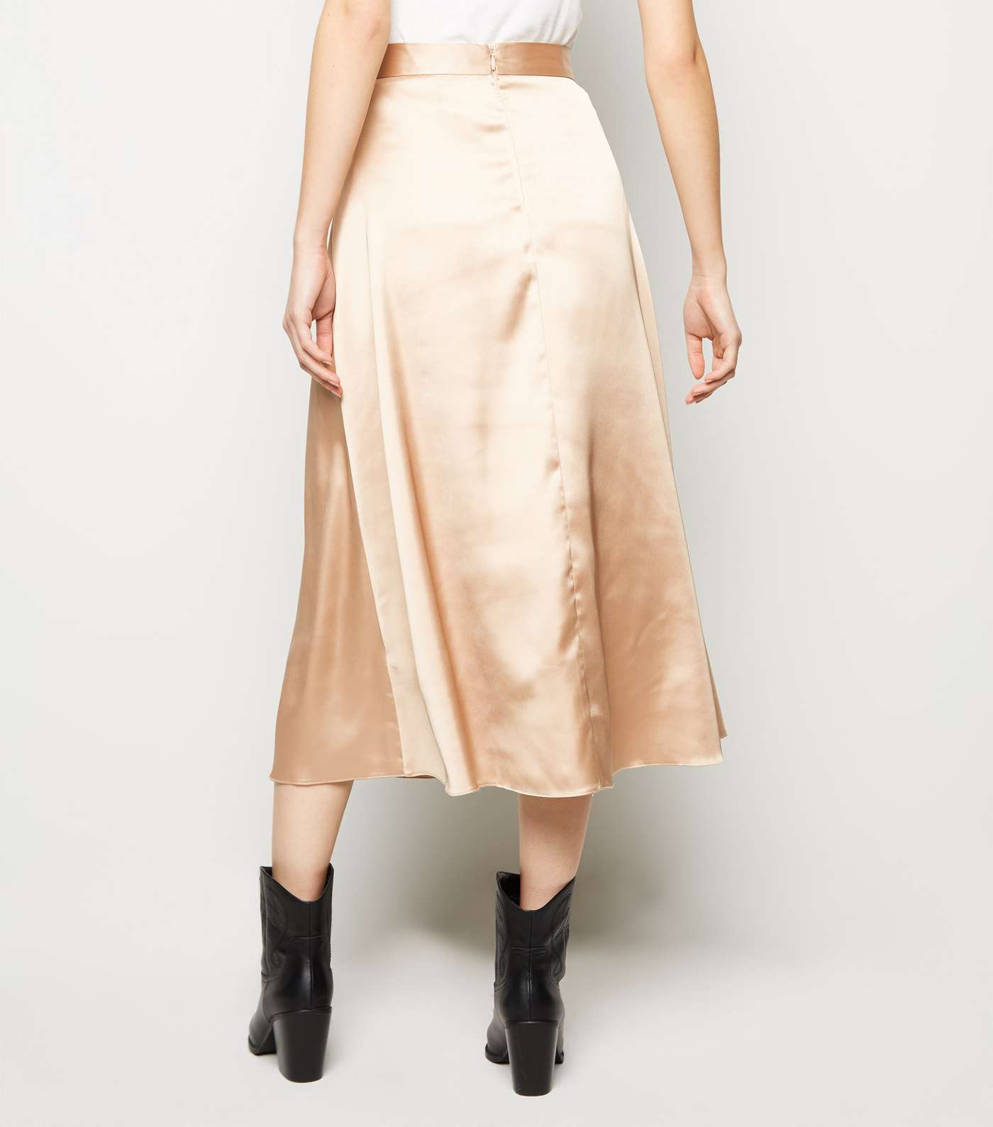 Stone Satin Midi Skirt  Image 3