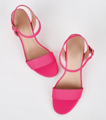 bright pink sandal heels