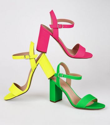 Bright coloured 2025 block heels