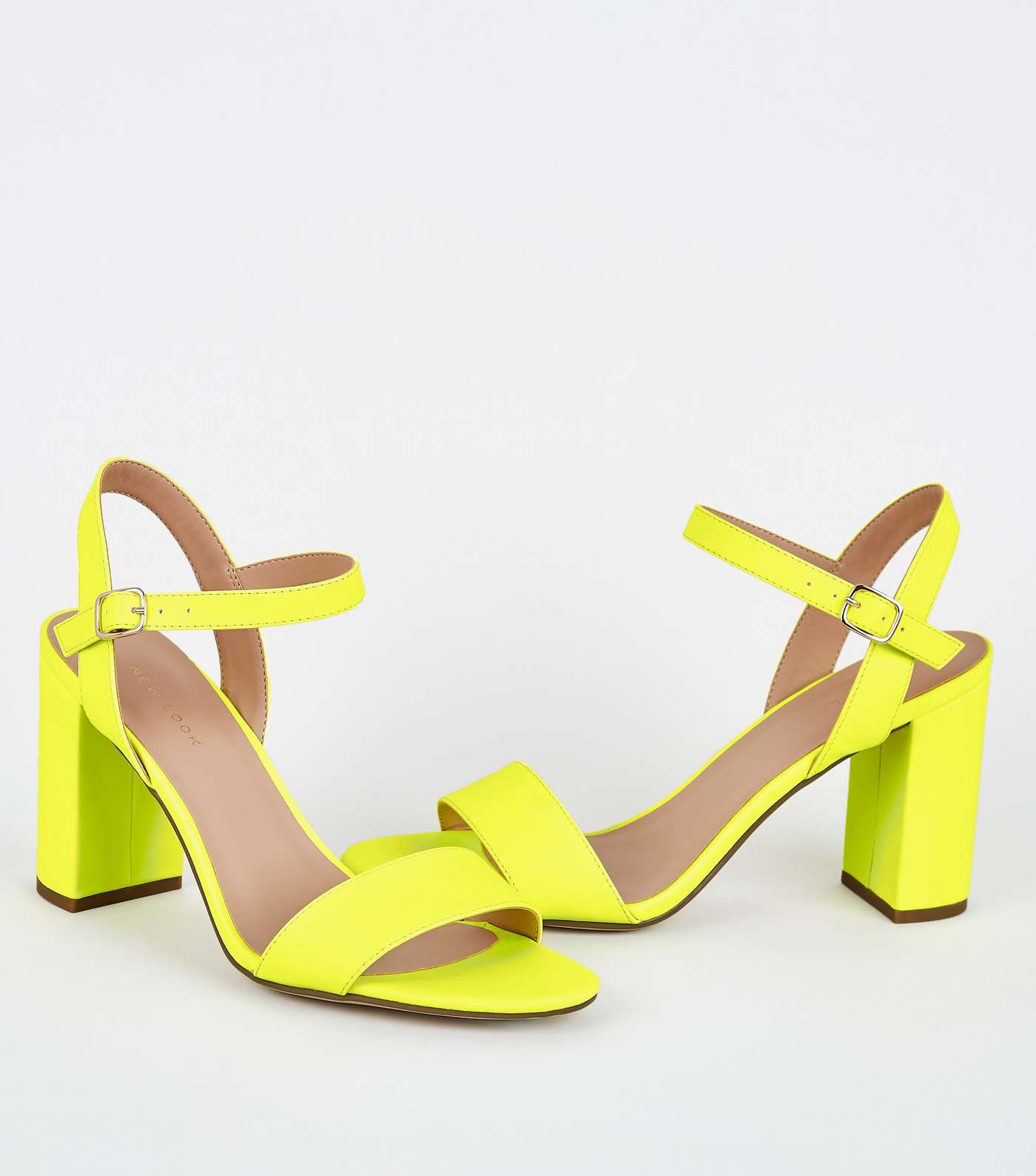 Yellow Neon 2 Part Block Heels Image 3