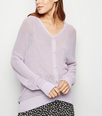 Mesh knit outlet cardigan