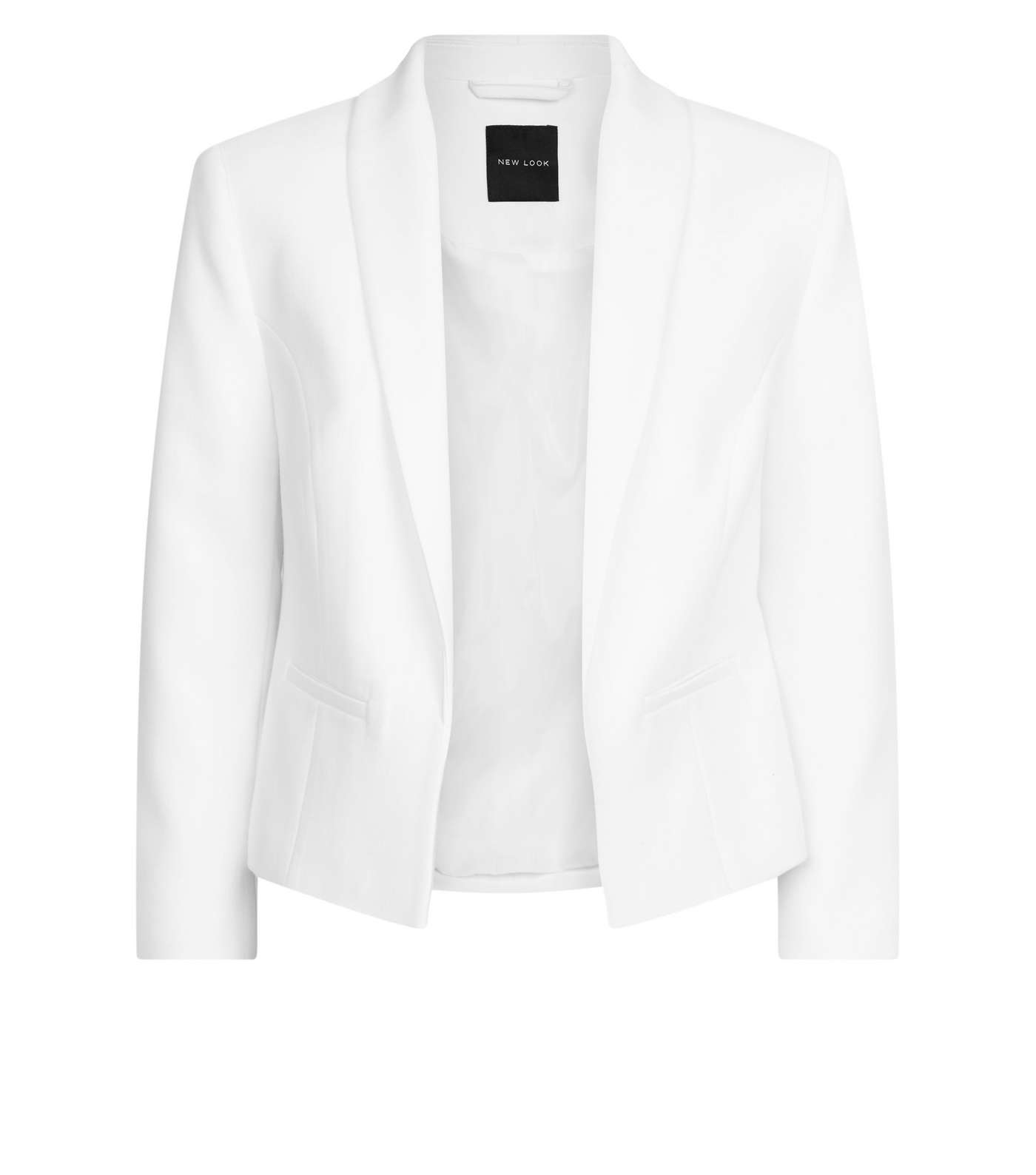White 3/4 Sleeve Blazer Image 4