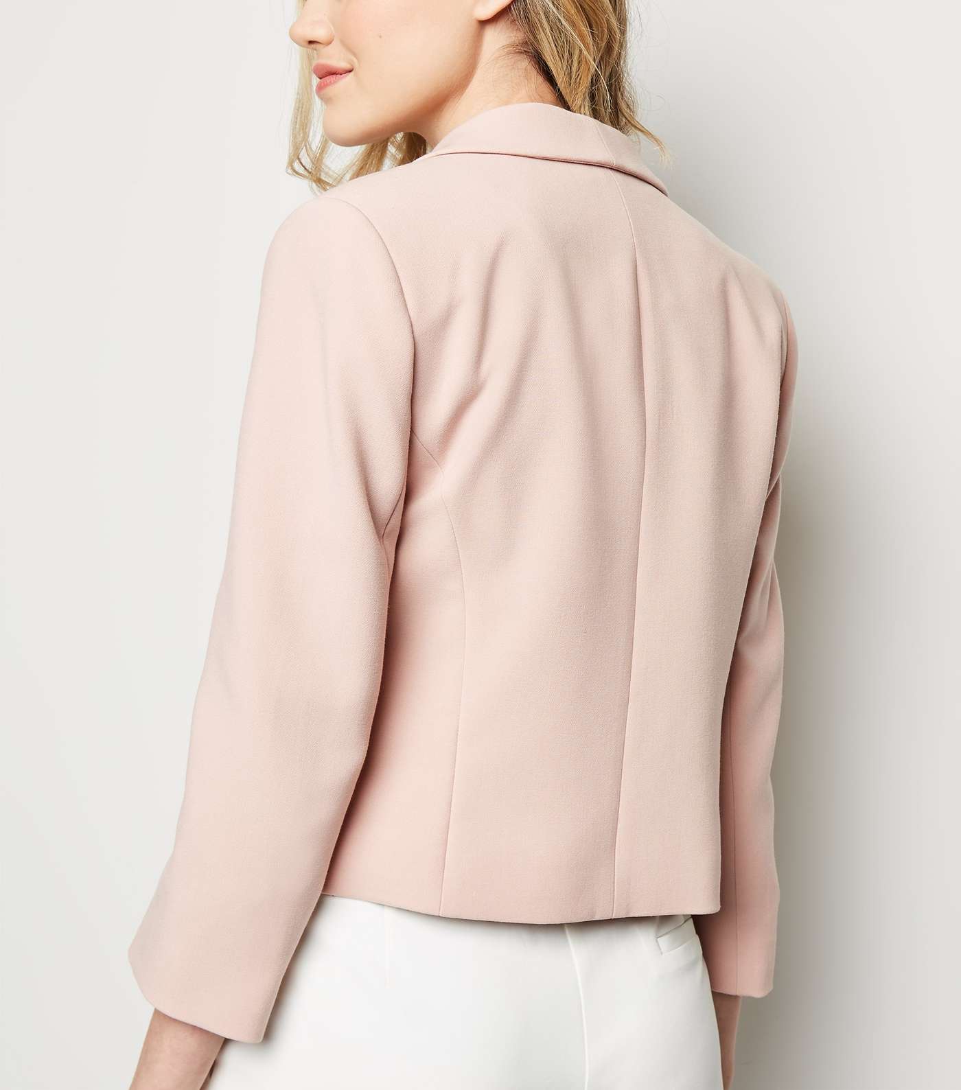 Pale Pink 3/4 Sleeve Blazer Image 3