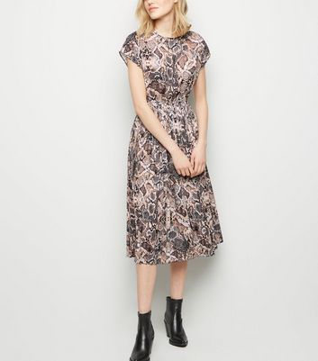 Snake print discount dress new look