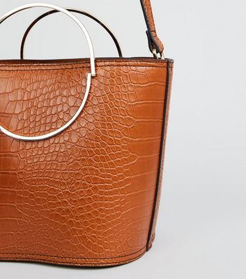 tan croc bag