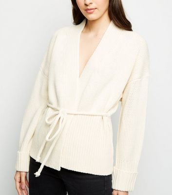 cardigan with waist tie