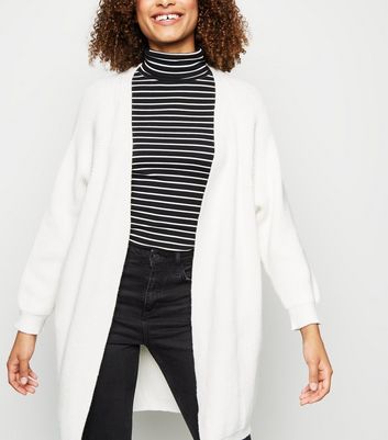 cream ribbed cardigan