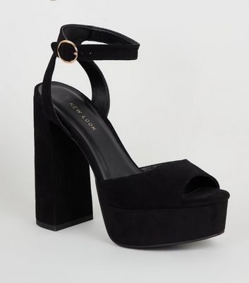 black block platform heels