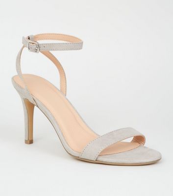 Grey Suedette Ankle Strap Stiletto Heels New Look Vegan shop for Grey Suedette Ankle Strap Stiletto Heels New Look Vegan at Shopo