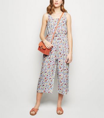 floral cropped jumpsuit