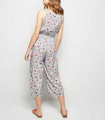 white tie waist jumpsuit