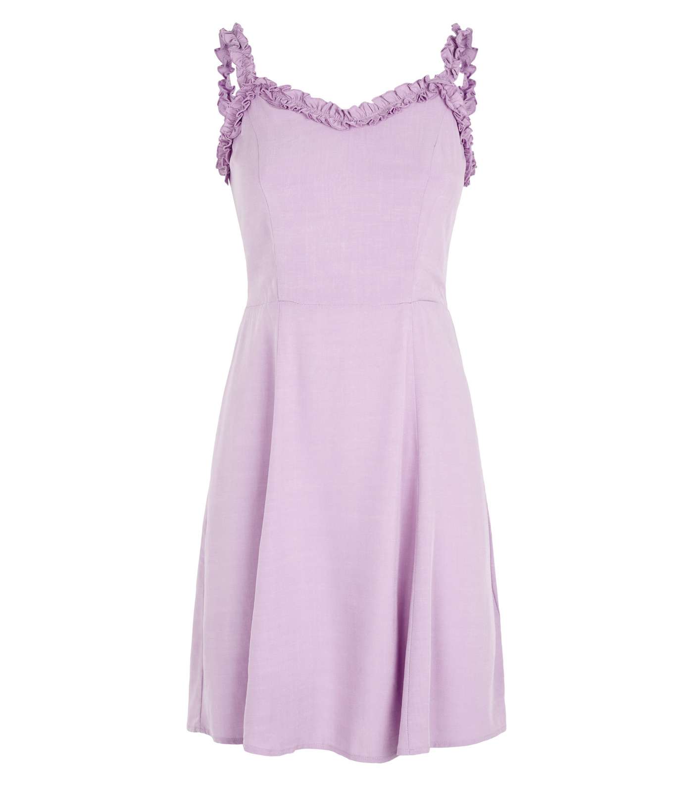 Lilac Frill Trim Mini Dress Image 4