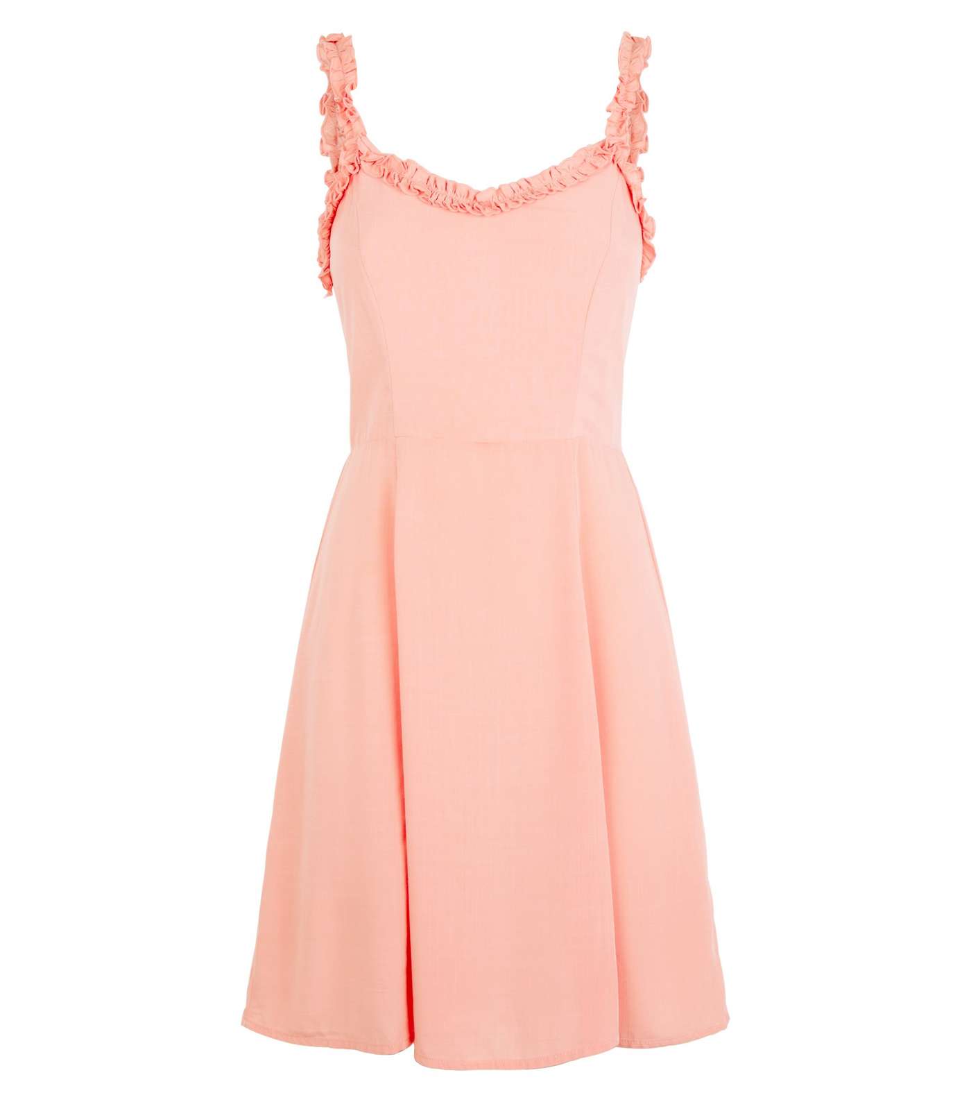 Pink Frill Trim Mini Dress Image 4
