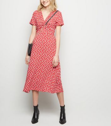 womens floral dresses skater wrap dresses new look pink floral print