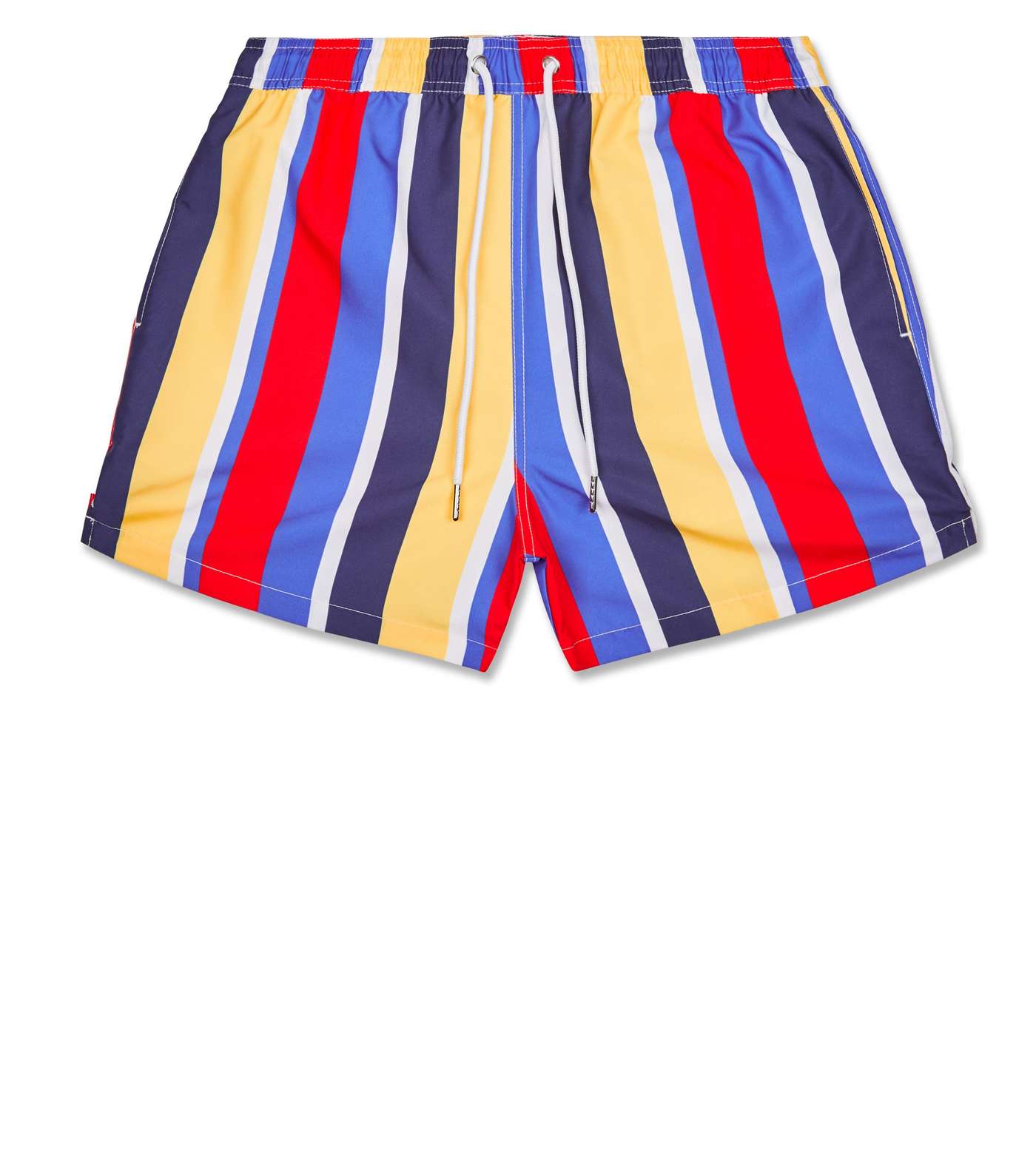 Blue Vertical Stripe Swim Shorts Image 4