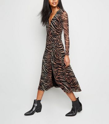 new look tiger print dress